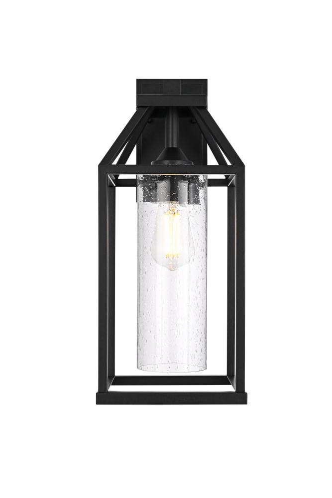 Wall Sconce W7.8"xD8.8"xH18.7" Lt1/E26/60W Black