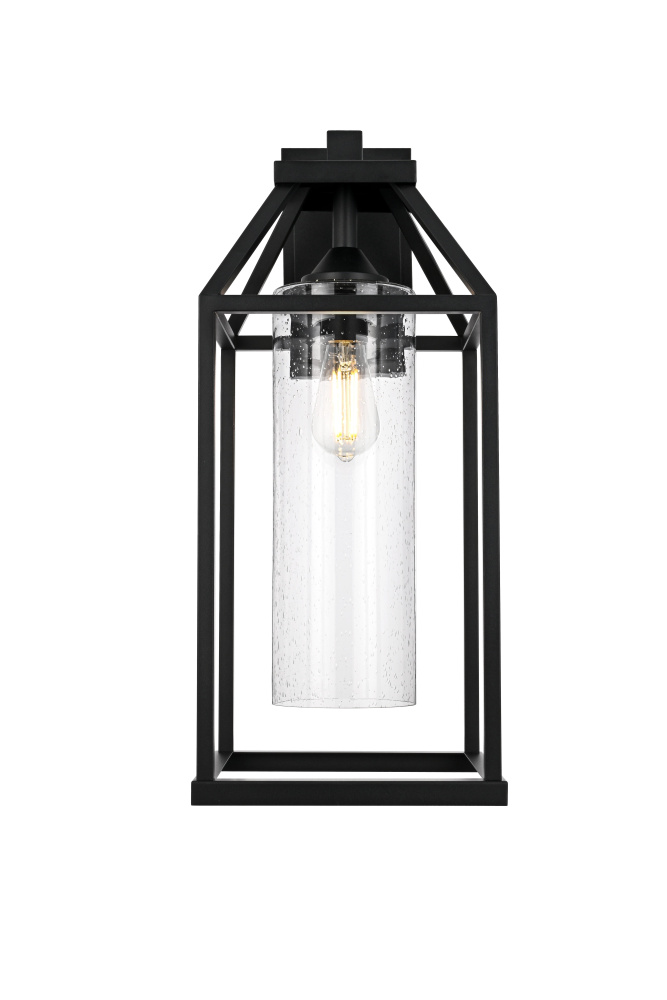 Wall Sconce W10.2"xD11"xH24.2" Lt1/E26/60W Black