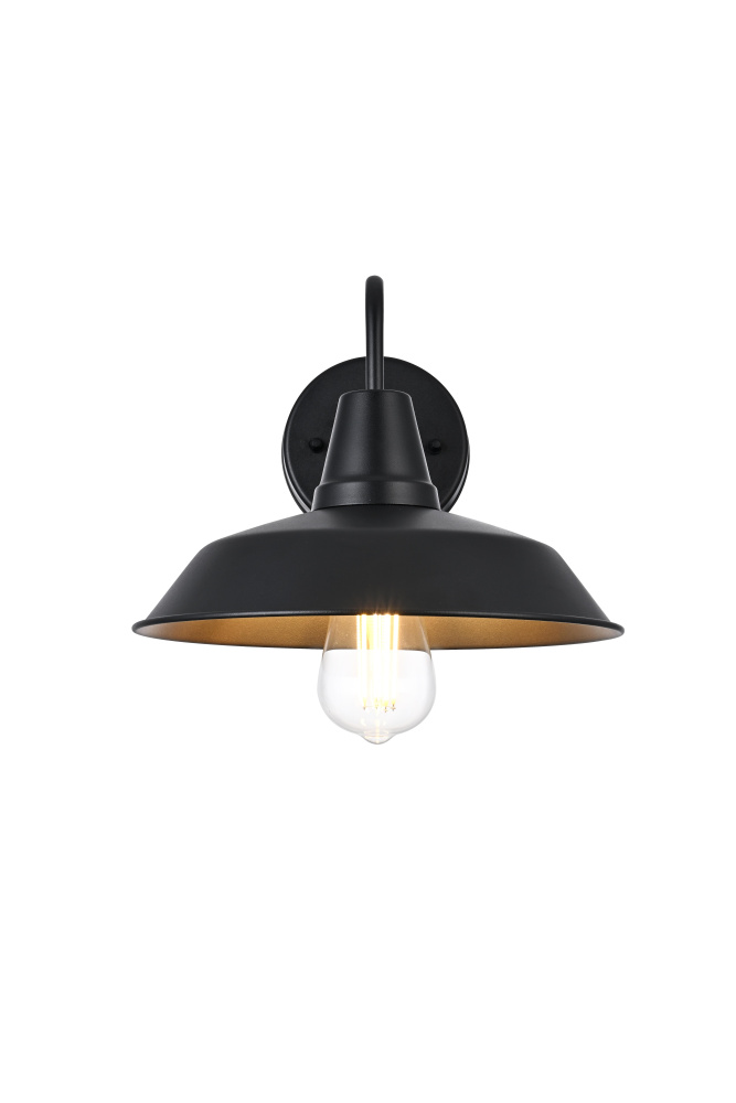 Wall Sconce W10.2"xD12.5"xH8" Lt1/E26/60W Black