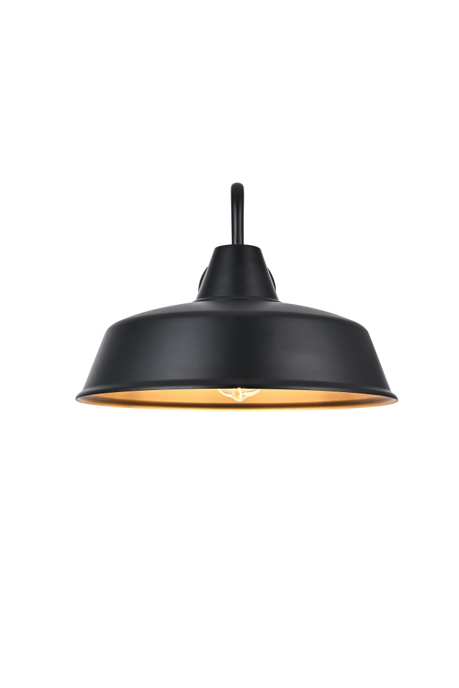 Wall Sconce W15.9"xD18"xH9.9" Lt1/E26/60W Black
