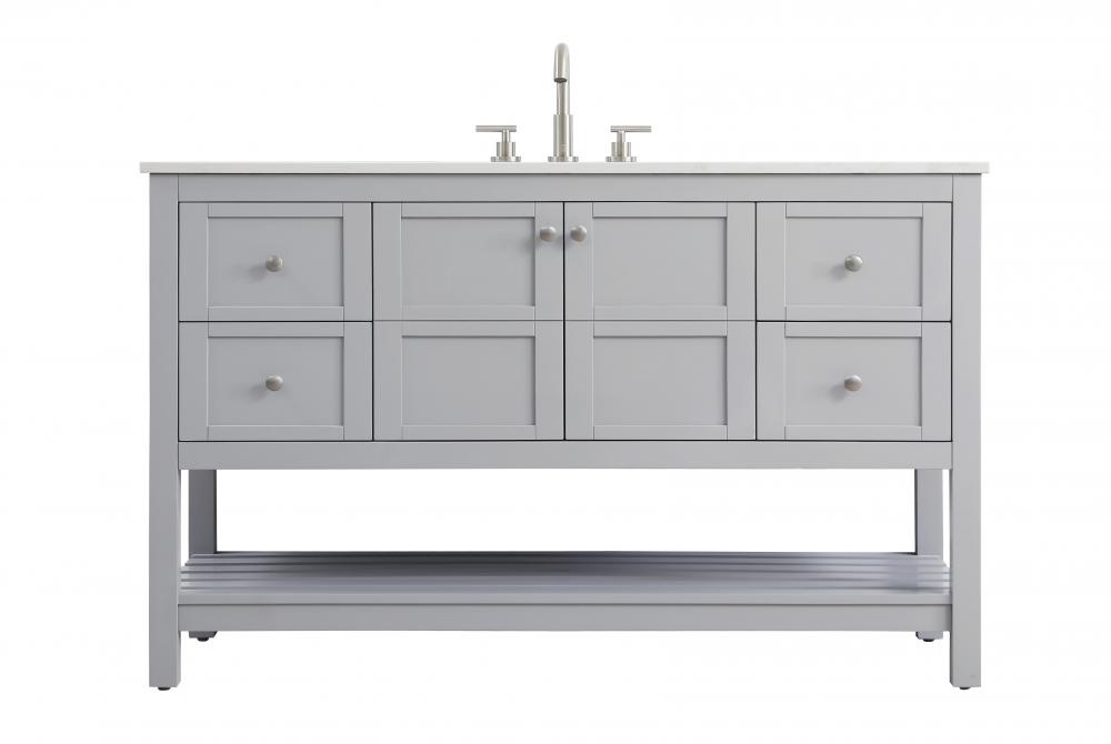 54 inch Single Bathroom Vanity in Grey