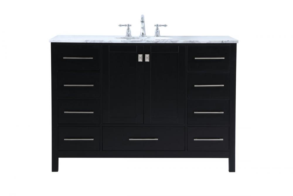 48 inch Single Bathroom Vanity in Black