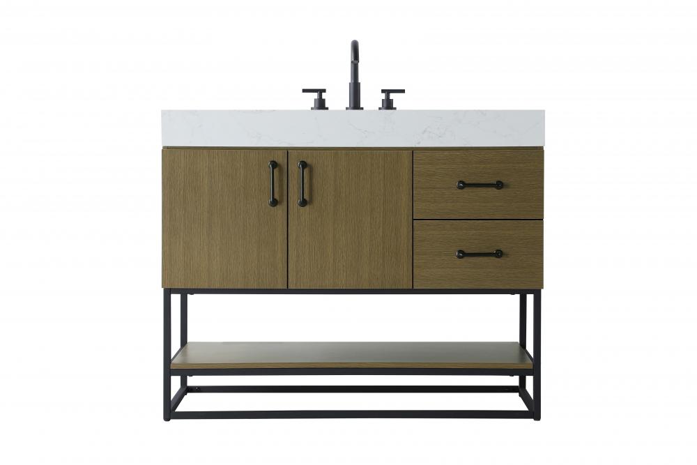 42 inch Single Bathroom Vanity in Chestnut Brown