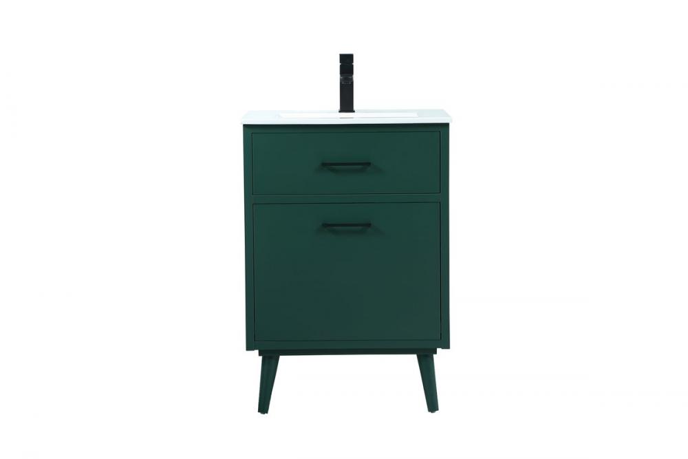 24 Inch Bathroom Vanity in Green