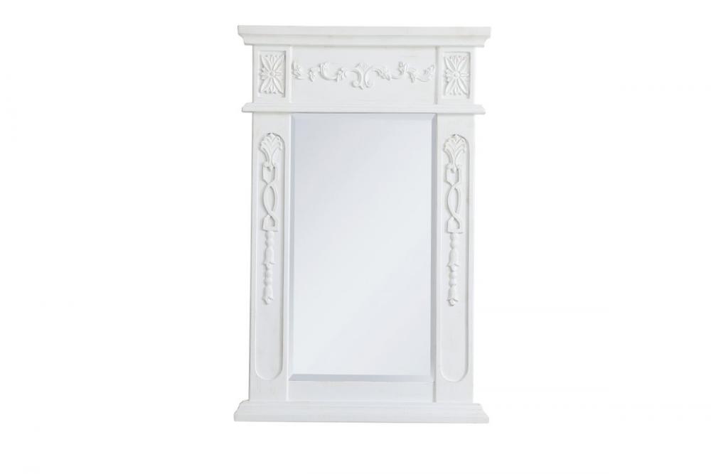 Wood Frame Mirror 18 Inchx28 Inch in Antique White