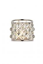 Elegant 1214W11PN/RC - Madison 1 Light Polished Nickel Wall Sconce Clear Royal Cut Crystal