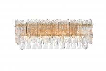 Elegant 1780W19SG - Emilia Wall Sconce L19"W6"H7" E12 L4 Satin Gold