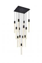 Elegant 2066G26BK - Weston 13 Lights Pendant in Black