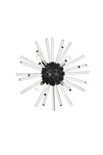 Elegant 2502W18BK - Sienna 18 Inch Crystal Rod Wall Sconce in Black
