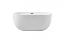 Elegant BT10754GW - 54 Inch Soaking Roll Top Bathtub in Glossy White