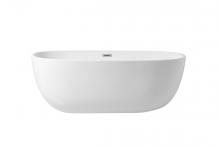 Elegant BT10767GW - 67 Inch Soaking Roll Top Bathtub in Glossy White