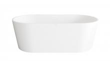 Elegant BT30167GW-WHT - 67 inch Bathtub in Glossy White with Polished White Trim