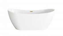 Elegant BT30467GW-BGD - Bathtub 66.9 x 28.3 x 27.6 GW with BGD drain kit