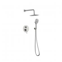 Elegant FAS-9001BNK - George Complete Shower Faucet System with Rough-in Valve in Brushed Nickel