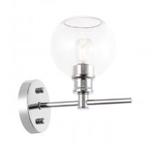 Elegant LD2310C - Collier 1 Light Chrome and Clear Glass Wall Sconce