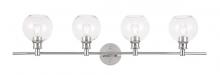 Elegant LD2322C - Collier 4 Light Chrome and Clear Glass Wall Sconce