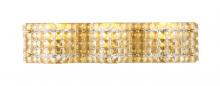 Elegant LD7016BR - Ollie 3 Light Brass and Clear Crystals Wall Sconce