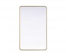 Elegant MR8A3048BRA - Contour Metal Rectangle Mirror 30x48 in Brass