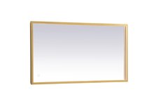 Elegant MRE61836BR - Pier 18x36 Inch LED Mirror with Adjustable Color Temperature 3000k/4200k/6400k in Brass
