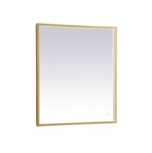 Elegant MRE62436BR - Pier 24x36 Inch LED Mirror with Adjustable Color Temperature 3000k/4200k/6400k in Brass