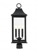 Elegant OD503P24BK - Outdoor Pole Light W8"D8"H23.6" Black