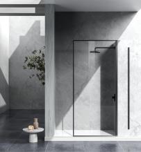 Elegant SD188-3576MBK - Fixed Framed Shower Door 35x76 Matte Black