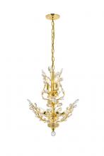 Elegant V2011D21G/RC - Orchid 8 Light Gold Chandelier Clear Royal Cut Crystal