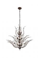 Elegant V2011G41DB/RC - Orchid 18 Light Dark Bronze Chandelier Clear Royal Cut Crystal