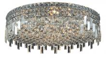 Elegant V2031F24C/RC - MaxIme 9 Light Chrome Flush Mount Clear Royal Cut Crystal