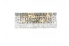 Elegant V2032W18C/RC - MaxIme 3 Light Chrome Wall Sconce Clear Royal Cut Crystal