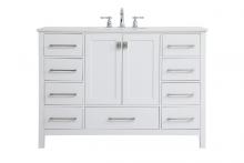 Elegant VF18848WH - 48 Inch Single Bathroom Vanity in White