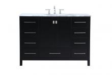 Elegant VF18948BK - 48 inch Single Bathroom Vanity in Black