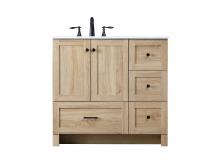 Elegant VF2836MW - 36 Inch Single Bathroom Vanity In Mango Wood