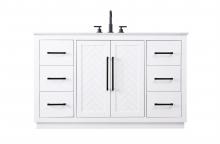 Elegant VF29054WH - 54 inch Single Bathroom Vanity in White