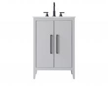 Elegant VF29324GR - 24 Inch Single Bathroom Vanity In Grey