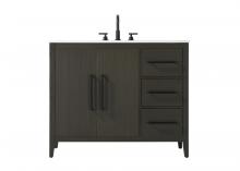 Elegant VF29342MMB - 42 Inch Single Bathroom Vanity In Mocha Brown