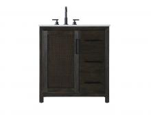 Elegant VF29532CO - 32 Inch Single Bathroom Vanity In  Chocolate Oak