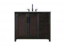 Elegant VF29542CO - 42 Inch Single Bathroom Vanity In  Chocolate Oak