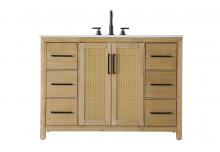 Elegant VF29548LO - 48 Inch Single Bathroom Vanity In Linen Oak