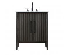 Elegant VF29630CO - 30 inch Single Bathroom Vanity in Chocolate Oak