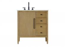 Elegant VF29632LO - 32 inch Single Bathroom Vanity in Linen Oak