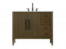 Elegant VF29642HO - 42 inch Single Bathroom Vanity in Hazel Oak