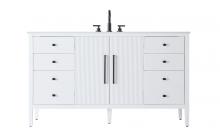 Elegant VF29660WH - 60 inch Single Bathroom Vanity in White