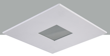 Elegant R4-559MW - 4" Matte White Square Shower Trim with Frosted glass and Matte White Square Trim ring