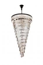 Elegant 1201SR48MB/RC - Sydney 48 inch spiral crystal chandelier in matte black