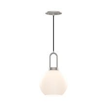 Alora Lighting PD601608BNOP - Soji 8-in Brushed Nickel/Opal Matte Glass 1 Light Pendant