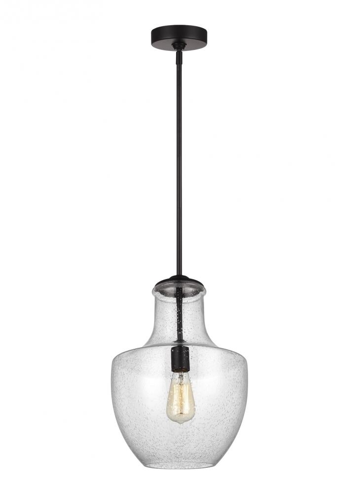 Baylor contemporary 1-light indoor dimmable ceiling hanging single pendant light in oil rubbed bronz