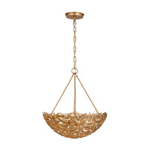 Visual Comfort & Co. Studio Collection AP1193ADB - Kelan traditional dimmable indoor small 3-light pendant in an antique gild finish with antique gild
