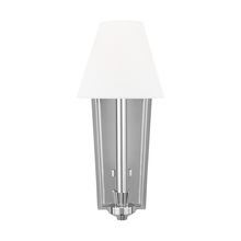 Visual Comfort & Co. Studio Collection AW1121PN - Paisley transitional dimmable indoor 1-light tail sconce fixture in a polished nickel finish with wh