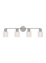 Visual Comfort & Co. Studio Collection DJV1004BS - Sayward Transitional 4-Light Bath Vanity Wall Sconce in Brushed Steel Silver Finish